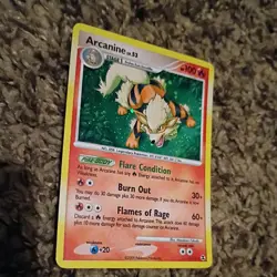 Arcanine 1/111 Rising Rivals Holo Rare Pokemon Card 2009 English + Growlithe - Image 2