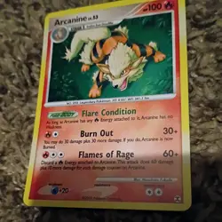 Arcanine 1/111 Rising Rivals Holo Rare Pokemon Card 2009 English + Growlithe - Image 3