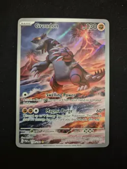 Pokemon TCG Groudon 199/182 SV04: Paradox Rift Holo Illustration Rare - Image 1