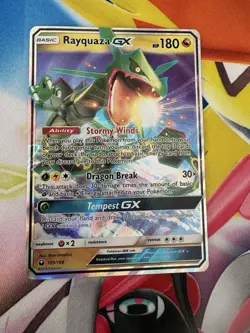 Rayquaza GX 109/168 Holo GX Rare Celestial Storm Pokemon Holo Moderately Played - Image 1