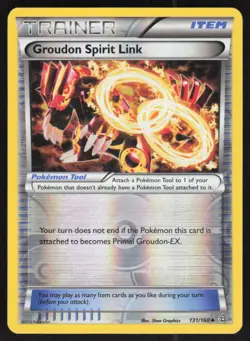 Groudon Spirit Link 131/160 Uncommon Primal Clash Pokemon Reverse Holo LP - Image 1