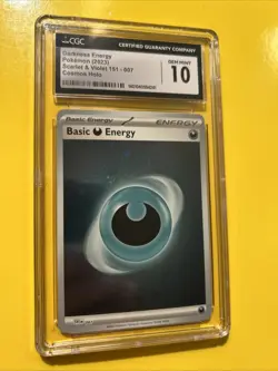 POKEMON: DARKNESS ENERGY #007🔥CGC 10 GEM🔥SCARLET & VIOLET 151-2023 COSMOS HOLO - Image 5