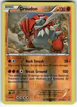Groudon 84/160 XY - Primal Clash LP Pokemon Card TCG - Image 1