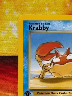 Krabby 51/62 1st Edition Common - Wotc Vintage Pokemon Fossil French - NM/VLP - Image 2