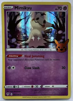 Mimikyu 081/189 Holo Promo Trick or Trade BOOster Pokemon Lightly Played - Image 1