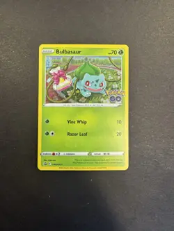 [0946] NEAR MINT Pokemon GO! Black Star Promo COSMO HOLO SWSH231 Bulbasaur - Image 1
