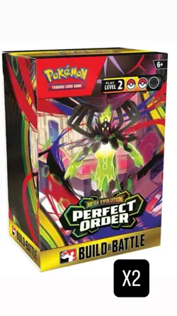 Pokemon Mega Evolution Perfect Order Build and Battle Deck Lot of 2 - Image 1