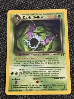 Pokemon TCG-Dark Golbat #24/82 Team Rocket-English - Image 1