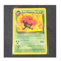 Pokemon TCG Dark Vileplume 60 HP Team Rocket Rare Regular Unlimited 30/82 Engli… - Image 1