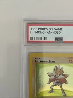 Pokemon PSA 9 Hitmonchan 007/102 Base Set Holo 1999 - Image 3