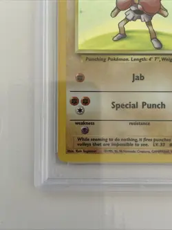 Pokemon PSA 9 Hitmonchan 007/102 Base Set Holo 1999 - Image 4