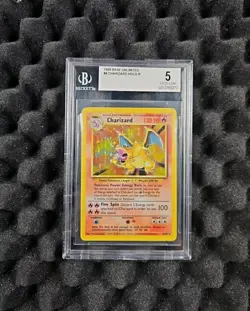 1999 Pokemon Charizard Base Set #4/102 Holo Unlimited Rare BGS 5 Ex Centered - Image 1