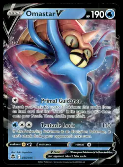 Pokemon SWSH12: Silver Tempest Omastar V #035/195 - Image 1