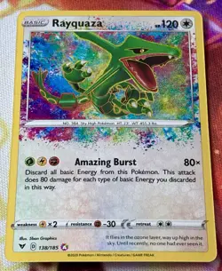 Pokemon Rayquaza 138/185 Swsh04: Vivid Voltage Holo Near Mint Nm - Image 4