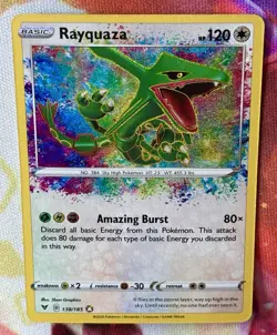 Pokemon Rayquaza 138/185 Swsh04: Vivid Voltage Holo Near Mint Nm - Image 5