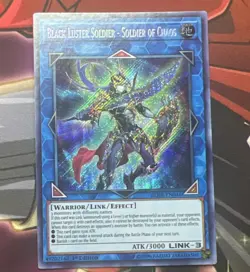 Yu-Gi-Oh Black Luster Soldier Soldier of Chaos BLHR-EN046 Secret Rare 1st Ed - Image 1