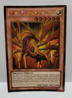 YUGIOH PRIME MATERIAL DRAGON PGLD-EN065 1ST EDITION GOLD LIGHT PLAYED - Image 1