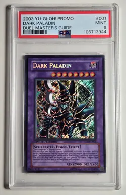 2003 YU-GI-OH! PROMO DUEL MASTER'S GUIDE Dark Paladin DMG-001 PSA 9 - Image 1