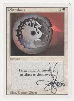 Signed Disenchant LP Revised Edition Artist Amy Weber 1994 MTG Magic Vintage EDH - Image 1