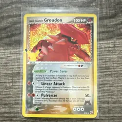 Pokemon Team Magma's Groudon Rare Holo Team Magma vs Team Aqua 9/95 100HP 2004 - Image 1