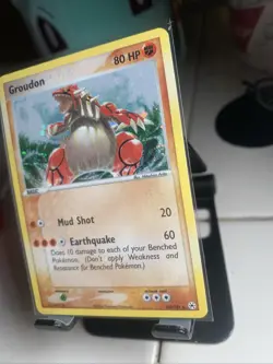 2004 Hidden Legends EX Secret Rare Pokemon 102/101 Groudon w/ Holo Swirl - Image 5
