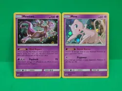 Mewtwo SM214 & Mew SM215 - Holo Rare Pokemon - Black Star Promo - Image 1