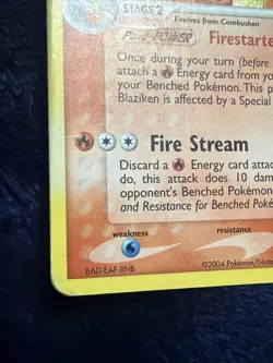 Pokemon Rare Pokemon Blaziken Holo, 3/109 - Ruby and Sapphire TCG - Image 5