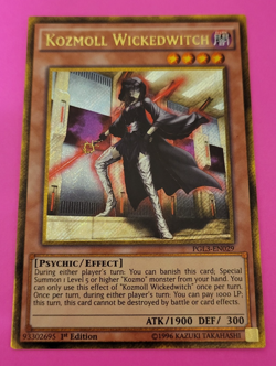 Yu-Gi-Oh Kozmo Wickedwitch 1st Edition Gold Secret Rare PGL3-EN029 Nm - Image 1