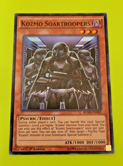 Yu-Gi-Oh Kozmo Soartroopers 1st Edition Super Rare BOSH-EN083 Nm - Image 1