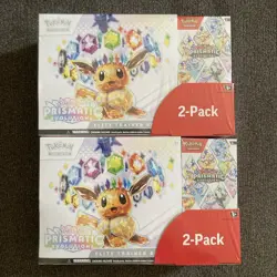 LOT OF 2 - COSTCO PRISMATIC EVOLUTIONS ETB + BOOSTER BUNDLE - SEALED - POKEMON - Image 1