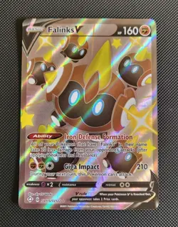 Falinks v Full Art Pokemon Card SV115/SV122 Shining Fates Holo Rare - Image 1