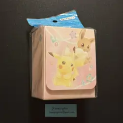 Pokemon Center Japan Pikachu & Eevee Jewel Card Deck Box ~ US SELLER - Image 1