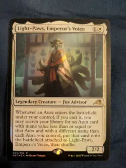 Light-Paws Emperor's Voice FOIL NM Kamigawa Neon Dynasty MTG Magic the Gathering - Image 1