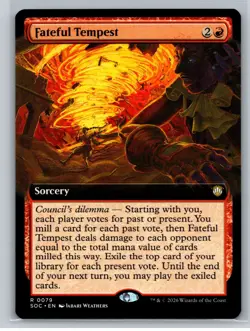 MTG - Commander: Secrets of Strixhaven #79 Fateful Tempest Extended Art - Rare - Image 1