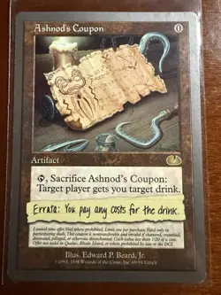 Ashnod's Coupon Unglued MTG Regular Lightly Played - Image 1