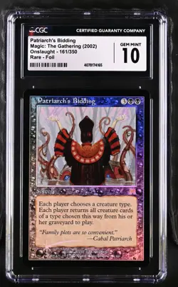 PATRIARCH'S BIDDING Onslaught Foil Rare CGC 10 Gem Mint MTG [Nostalgium] - Image 1