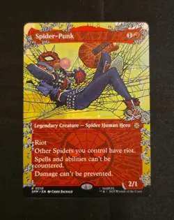 Magic The Gathering MTG Spider-Punk 210 Borderless Regular Rare Spider-Man SPM - Image 1
