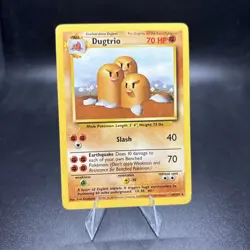 Dugtrio 19/102 Base Set Rare Pokemon TCG Trading Card LP+ Non-holo -j - Image 1