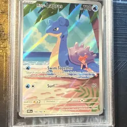 Pokemon TCG Misty's Lapras 194/182 Destined Rivals Illustration Rare Holo PSA 7 - Image 2