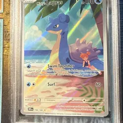 Pokemon TCG Misty's Lapras 194/182 Destined Rivals Illustration Rare Holo PSA 7 - Image 3