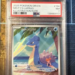 Pokemon TCG Misty's Lapras 194/182 Destined Rivals Illustration Rare Holo PSA 7 - Image 4