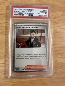 2025 Pokemon Destined Rivals TEAM ROCKET'S GIOVANNI #174 Promo - PSA 10 - Image 1