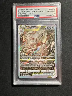 2023 POKEMON SWORD & SHIELD CROWN ZENITH FULL ART/HISUIAN ZOROARK VSTAR PSA 10 - Image 1