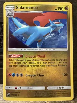 Pokemon TCG Salamence 106/168 Sun & Moon Cosmos Holo Rare Promo NM (x1x) - Image 1