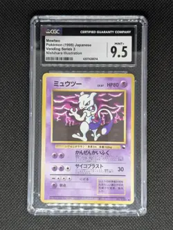 CGC 9.5 MINT 1998 Pokemon Japanese Vending Series 3 #150 Mewtwo Nishihara - Image 3