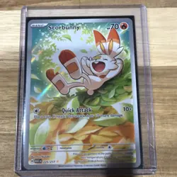 The Pokemon Company Scorbunny Holo Rare ASC 225/217 Basic 70 HP Fire 10+ Attack - Image 1