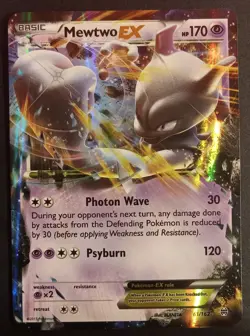 Pokemon TCG Mewtwo EX 61/162 XY BREAKthrough Ultra Rare Holo Lightly Played - Image 1