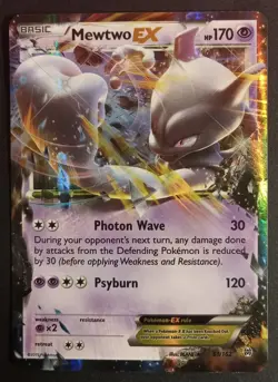 Pokemon TCG Mewtwo EX 61/162 XY BREAKthrough Ultra Rare Holo Lightly Played - Image 1
