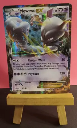 Pokemon TCG Mewtwo EX 61/162 XY BREAKthrough Ultra Rare Holo Lightly Played - Image 3