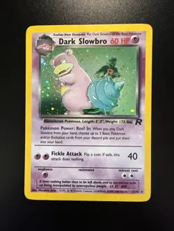 Dark Slowbro 12/82 Team Rocket Holo Rare Pokemon - Image 1